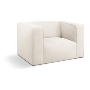 Fauteuil "Muse" bouclé beige