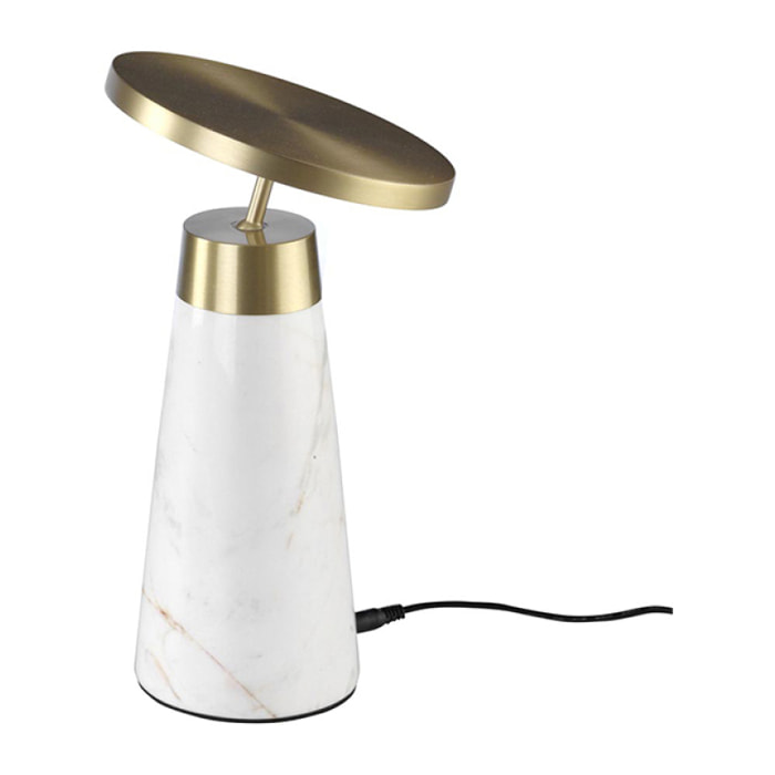 Lámpara de sobremesa Mármol Porcelánico Calacatta 16x16x0cm