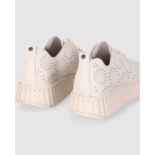 Deportivos de Tejido - Blanco - Tacón: Bajo