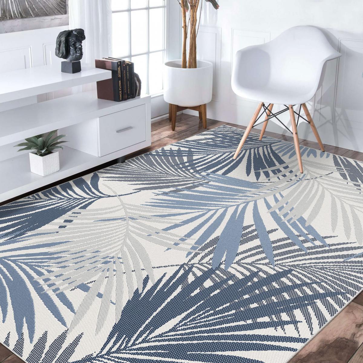 Tapis extérieur tissé kilim rectangle DURU