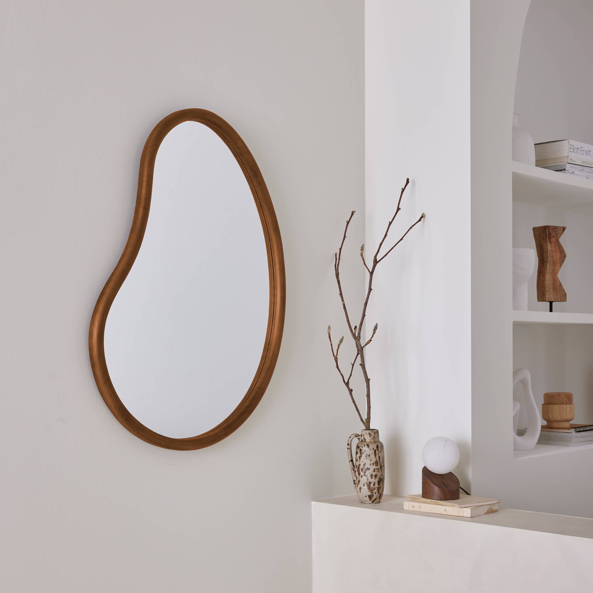 Miroir organique bois de sapin 85cm JACOB