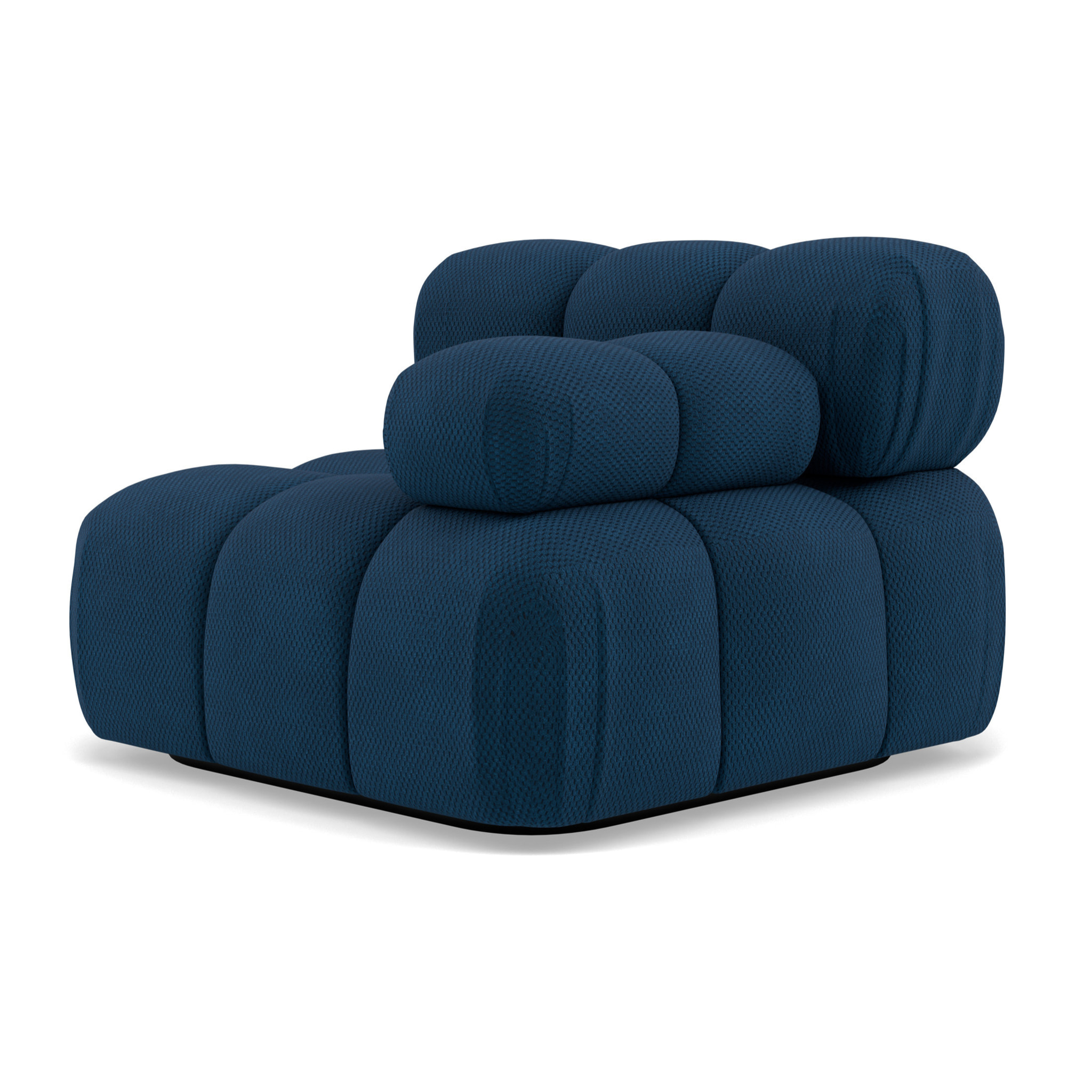 Ruby - module d'assise droit en velours texturé - Bleu