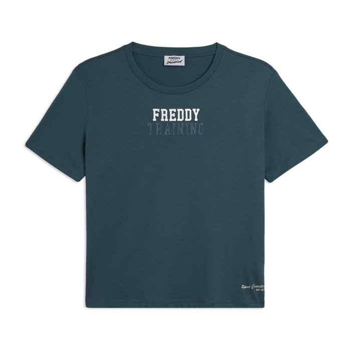 T-shirt Comfort Freddy Training con Dettagli Glitter