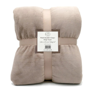 Plaid polaire 130x170cm 760g/m² - Cozy beige taupe