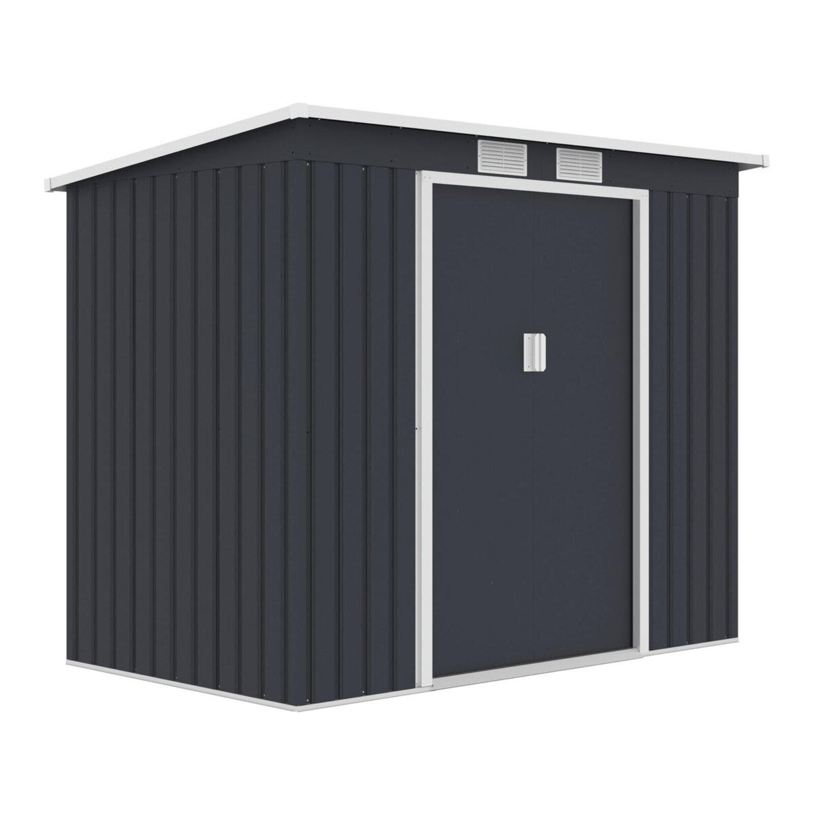 Abri de jardin en métal avec toit monopente métal "Orlando" - 2,81 m² - Gris