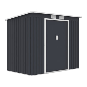 Abri de jardin en métal avec toit monopente métal "Orlando" - 2,81 m² - Gris