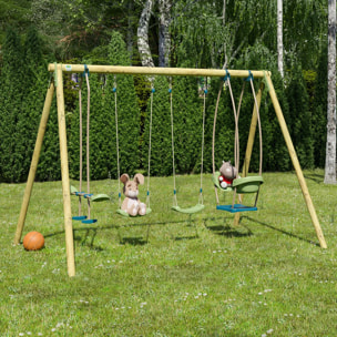 Portique bois 2,30 m Artix HALI 2 - 6 enfants