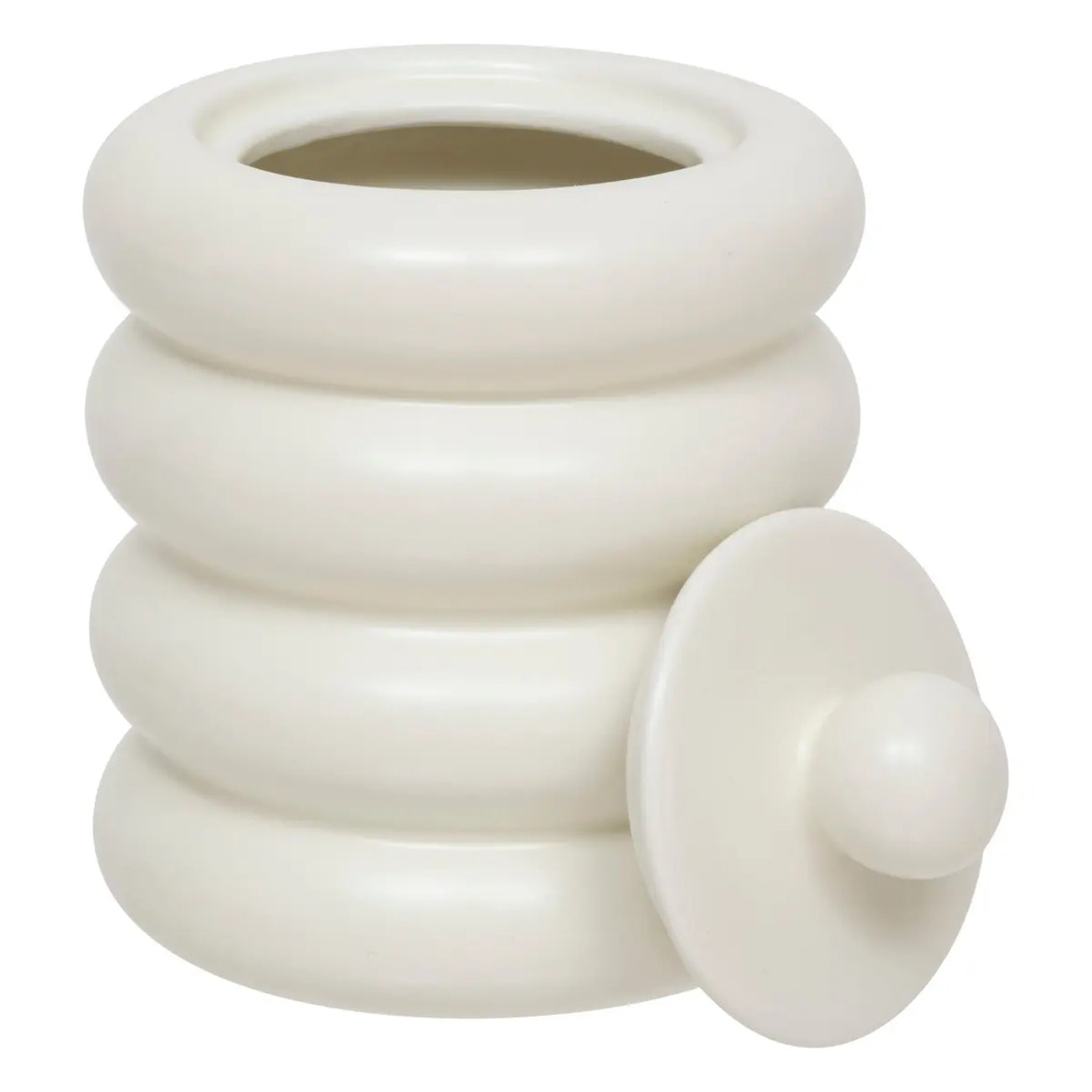 Boîte déco "Mike" céramique blanc 14,711,2cm