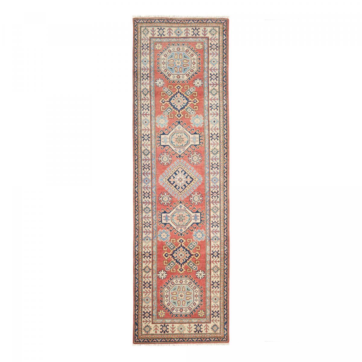 Tapis salon géométrique, noué main en laine, INIKA