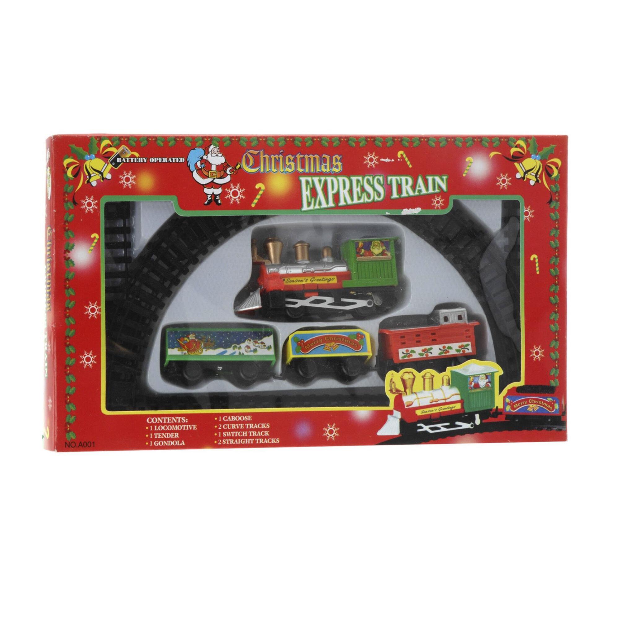 Juego de tren de navidad de 9 piezas con vía de 180cm