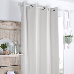Rideau occultant et isolant doublé de polaire - Ecru
