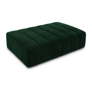 Pouf "Marcel" en velours vert bouteille