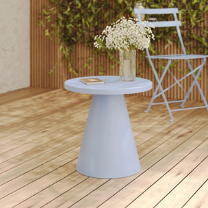 Table d'appoint de jardin en métal bleu pastel D45 cm  - Azuri