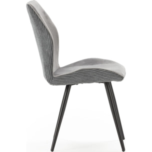 Lot de 2 chaises en velours côtelé - LYKKE