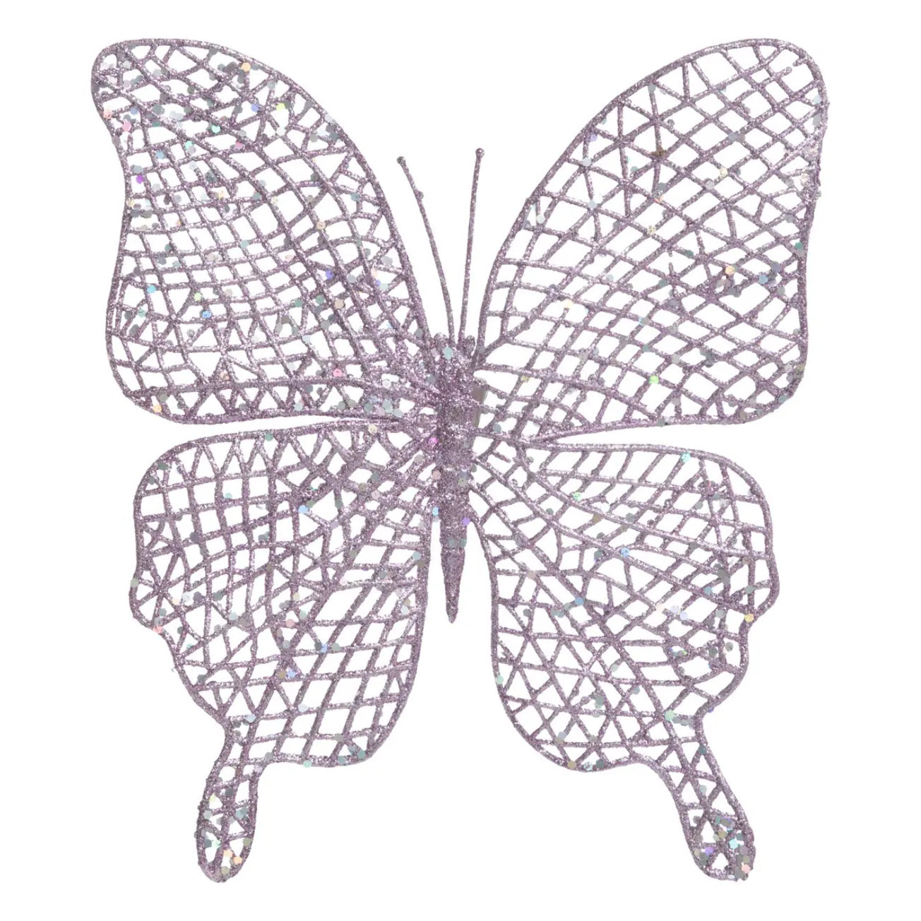 Décoration de sapin papillon lilas 21cm