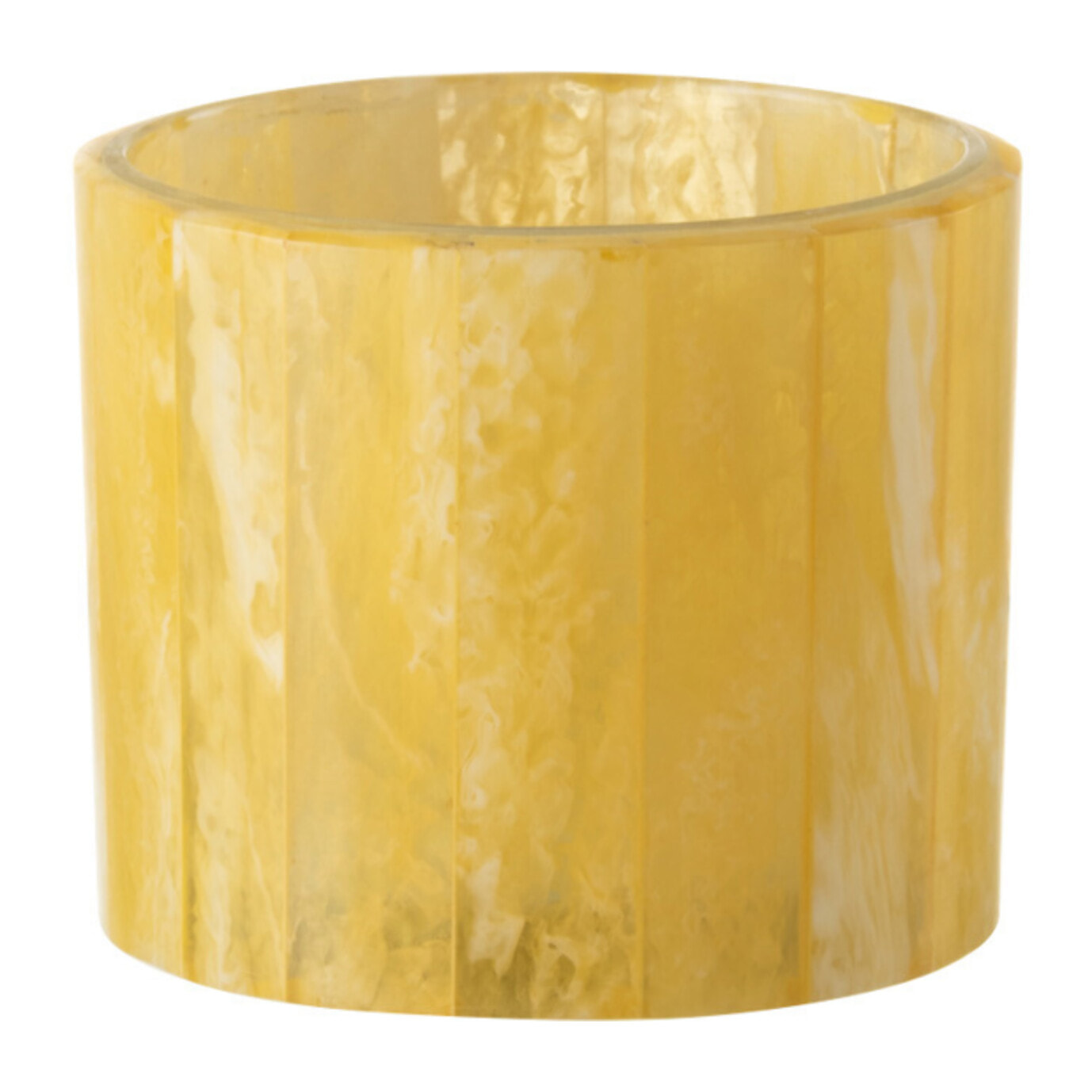 J-Line photophore Lignes - verre - jaune - small  - 3 pièces