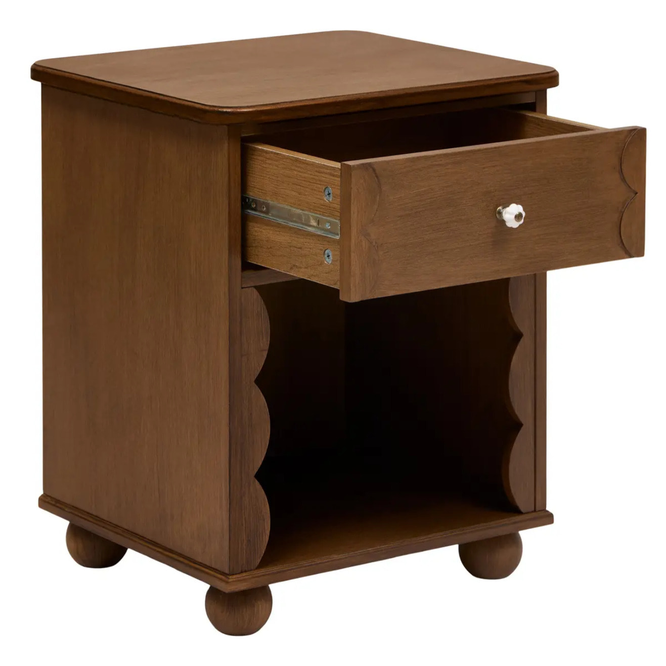 Table de chevet 1 tiroir Mona 40x44,5cm marron