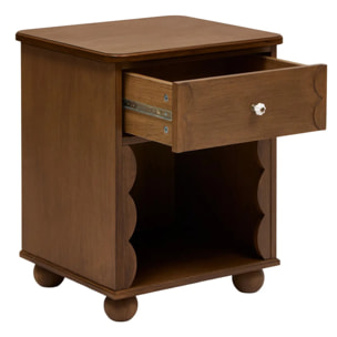 Table de chevet 1 tiroir Mona 40x44,5cm marron
