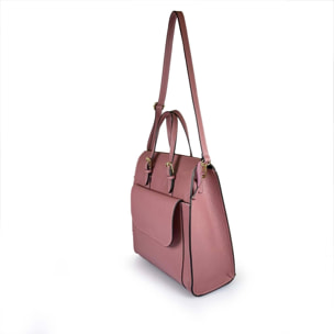 Borse Donna colore Rosa-in pelle Made in Italy 27 x 31 x 13cm