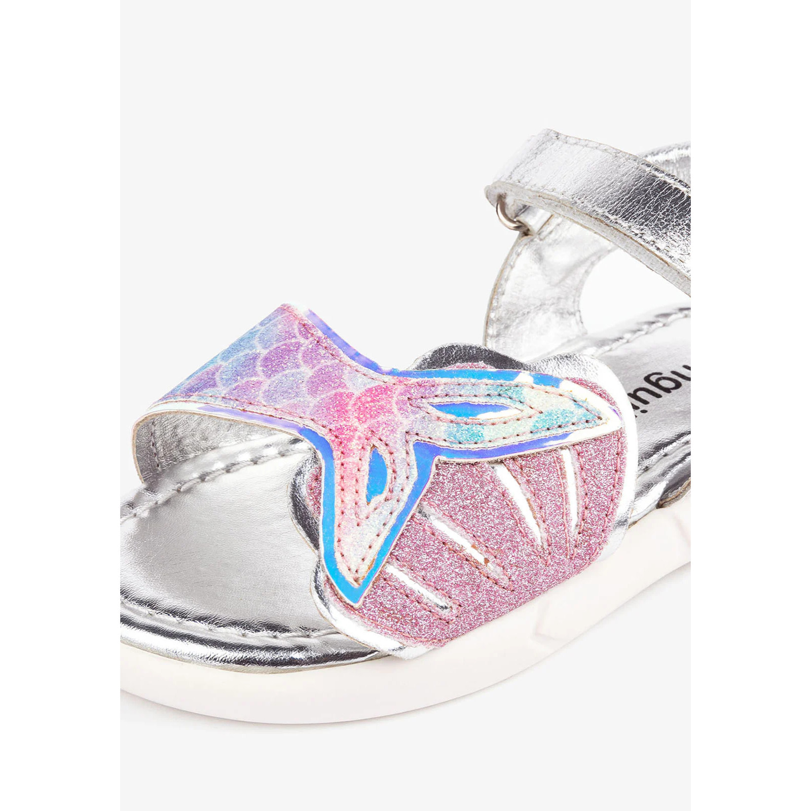 Sandali in pelle multicolore a forma di sirena