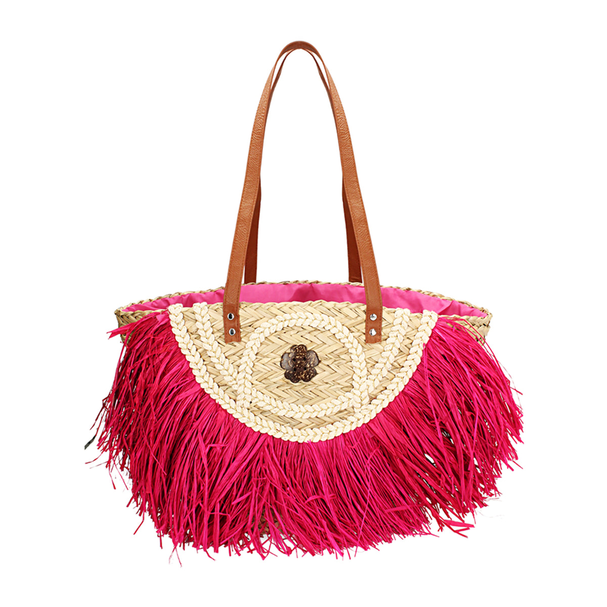 Bolso de playa grande fucsia
