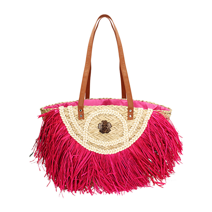 Bolso de playa grande fucsia