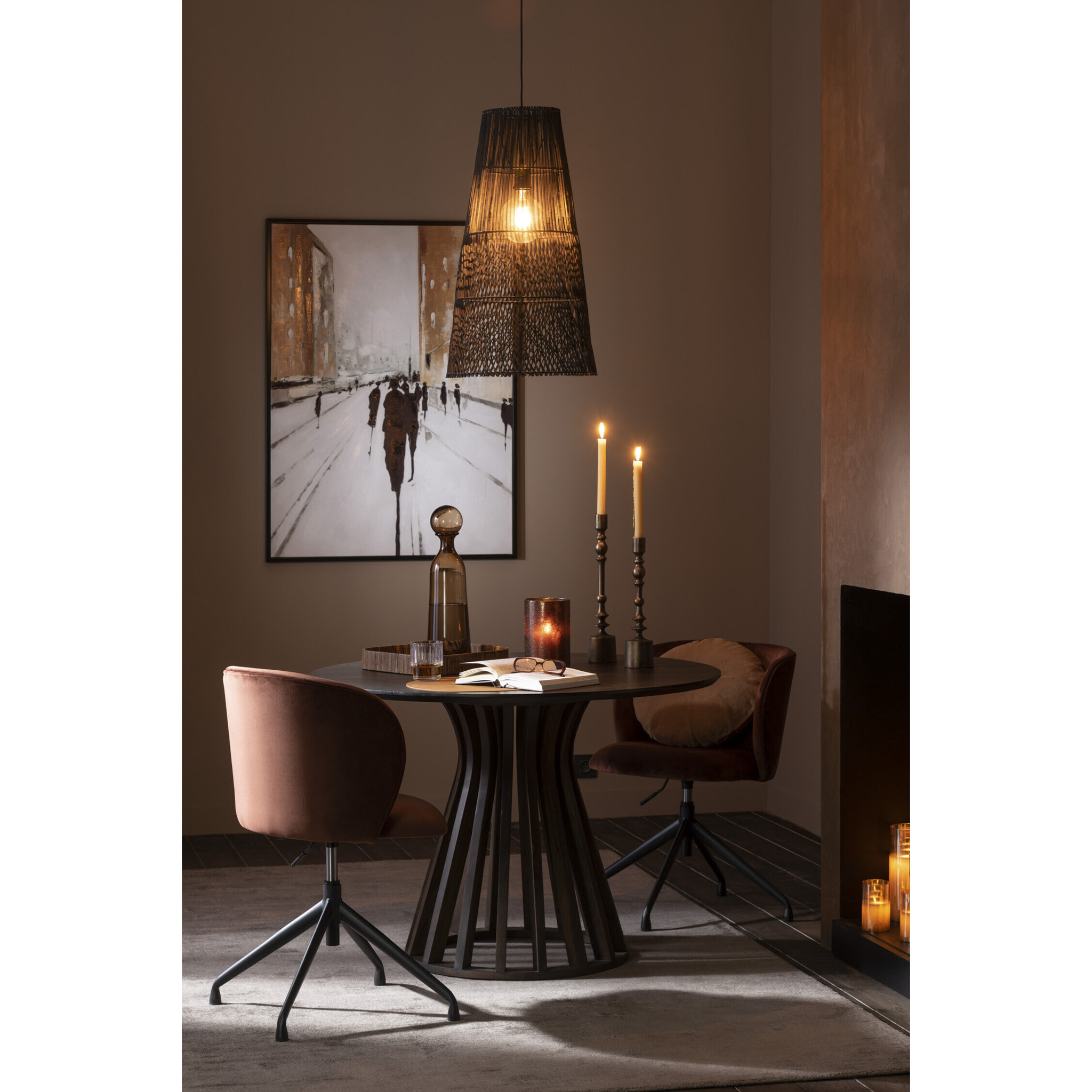 J-Line chandelier Neuh - aluminium - bronze - small