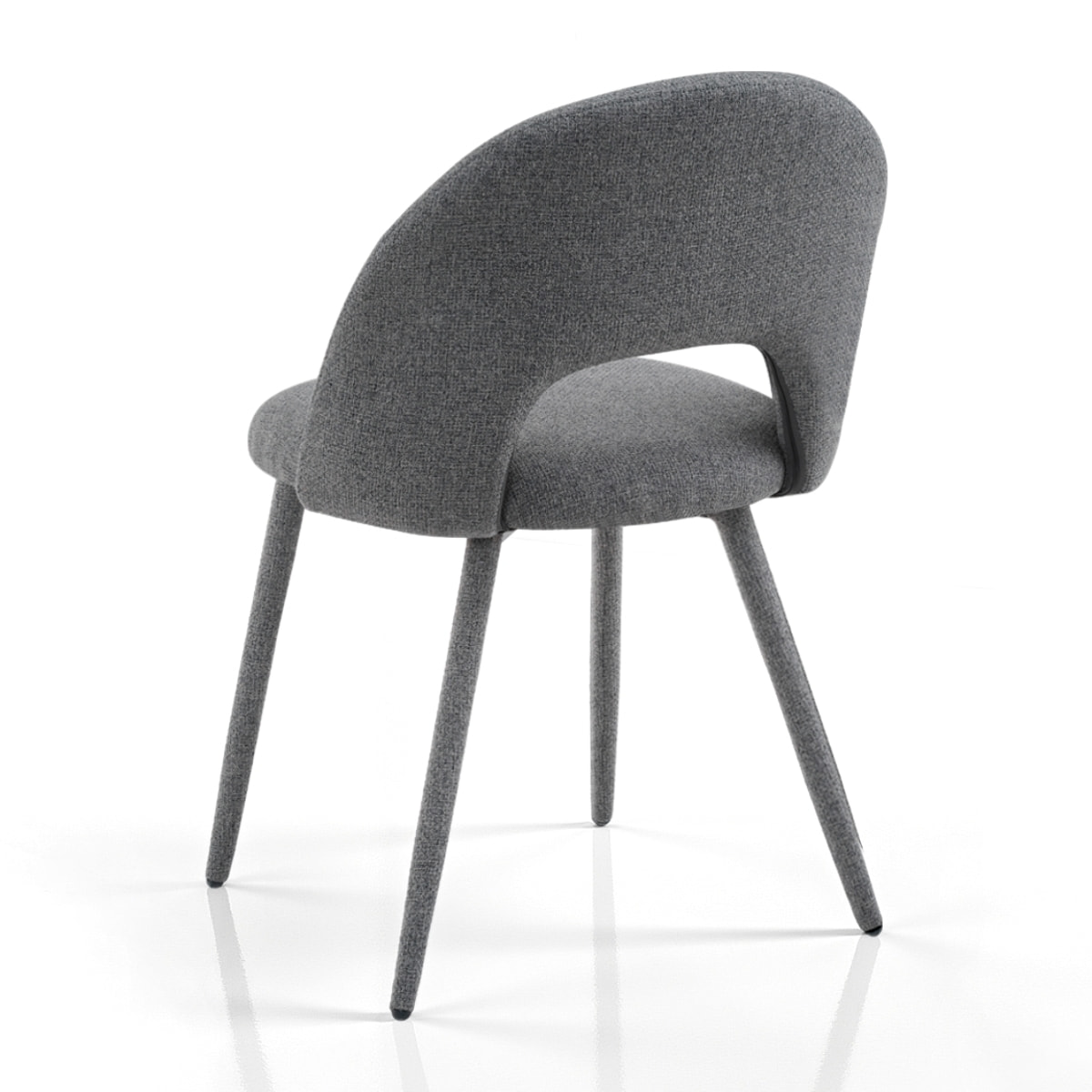 Lot de 4 chaises de salle à manger Tomasucci SELMA, en tissu, gris, 54 × 51 × 79 cm