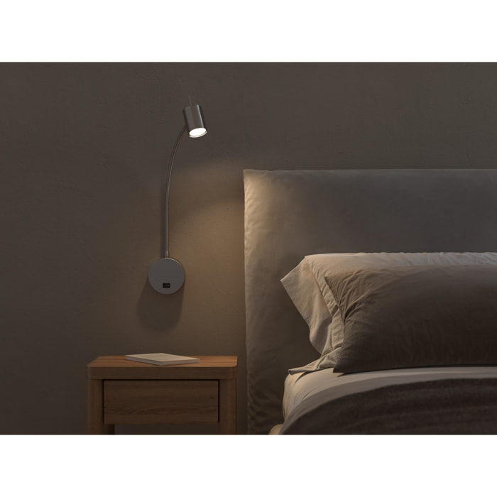 Forlight Luz De Lectura Bas Gu10 7W Niquel Santinado