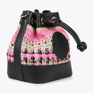 Mini borsa a secchiello tweed