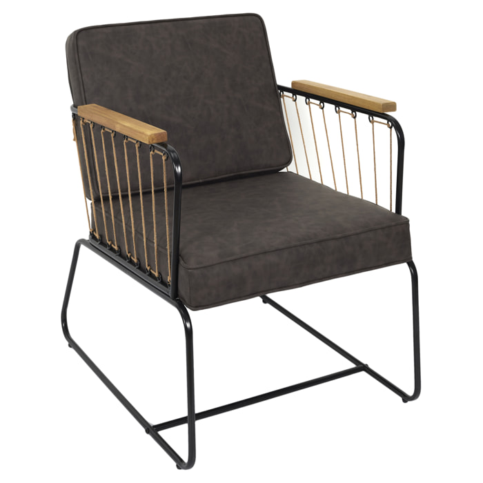 Fauteuil Benson Marron