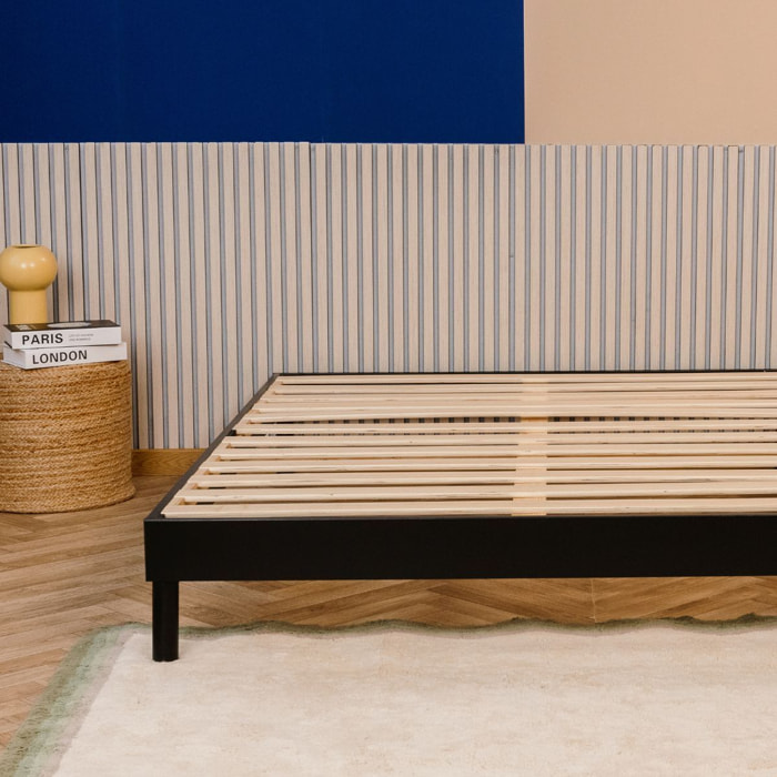 Sommier Kit Essentiel à Lattes - Hypnia - Bois anthracite