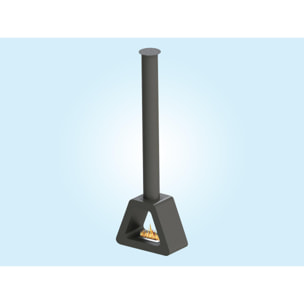 Chimenea de etanol de techo en acero negro SYKE PYRAMID PURLINE