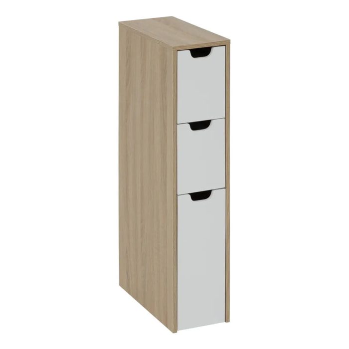 Meuble de rangement Eat up blanc et bois