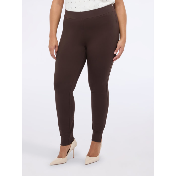 Fiorella Rubino - Leggings in punto Milano - Marrone