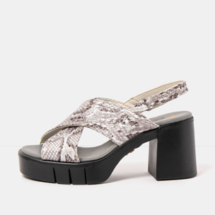 Sandalias con tacón 1990 SNAKE WHITE / EIVISSA color White