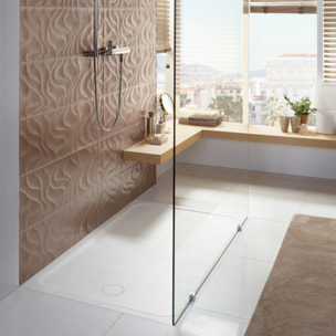 Receveur de douche antidérapant 140 x 90 Lifetime Plus céramique blanc