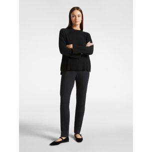 Elena Mirò - Pantalones slim fit de punto milano - Negro