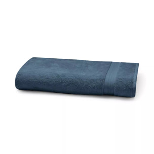 Serviette eponge pur coton 550 g/m² uni bleu Elea bleu ardoise