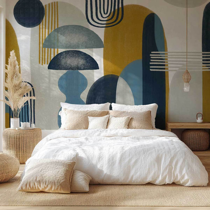 Papier peint panoramique Arches Ébène & Sable Intissé