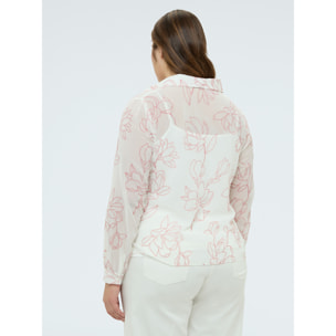 Fiorella Rubino - Camisa con estampado floral - Blanco