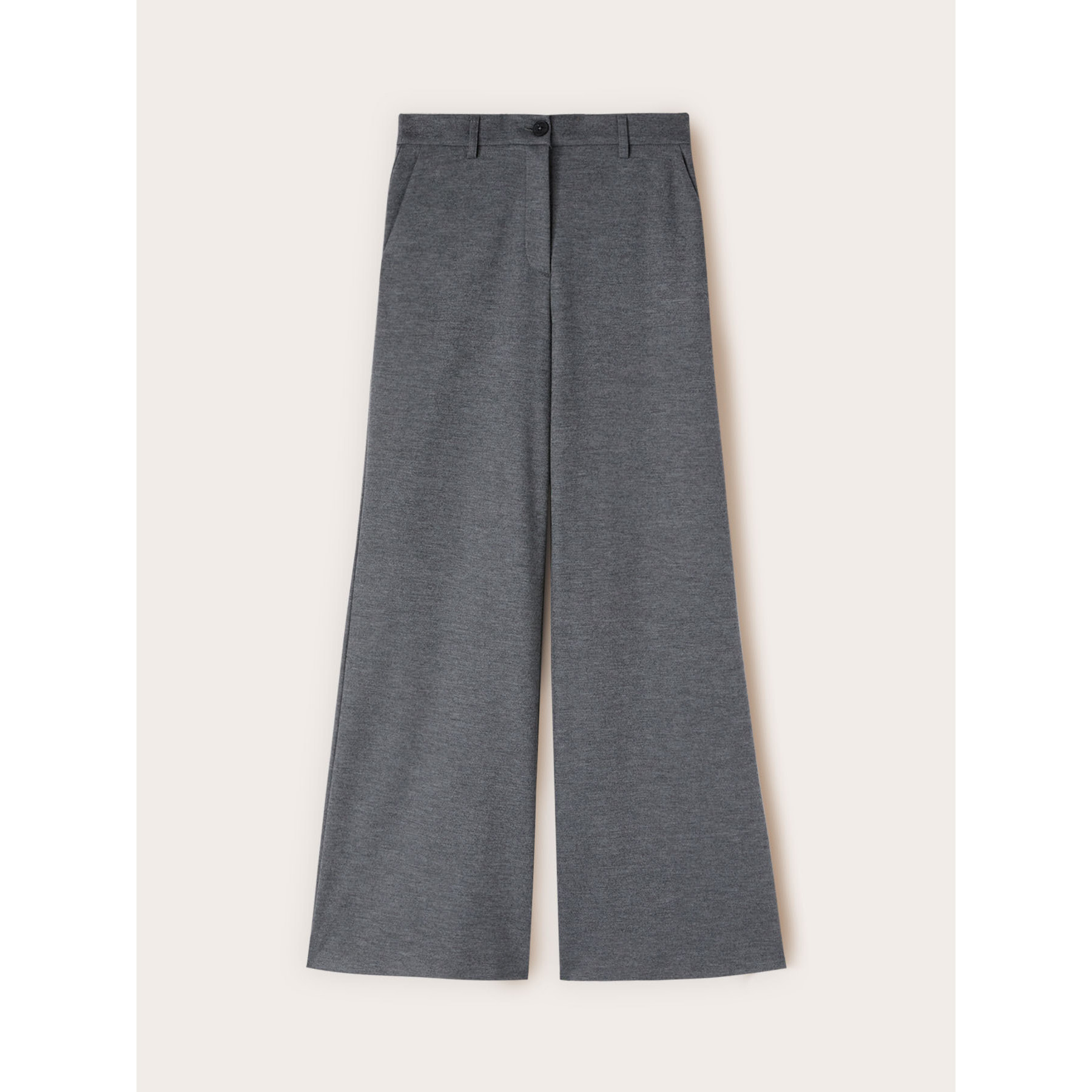 Motivi - Pantalones palazzo en mezcla de lana - Gris