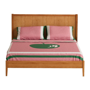 set de sabanas 4pcs cama doble: sabana encimera + sabana bajera + 2 fundas de almohada Benetton fruits