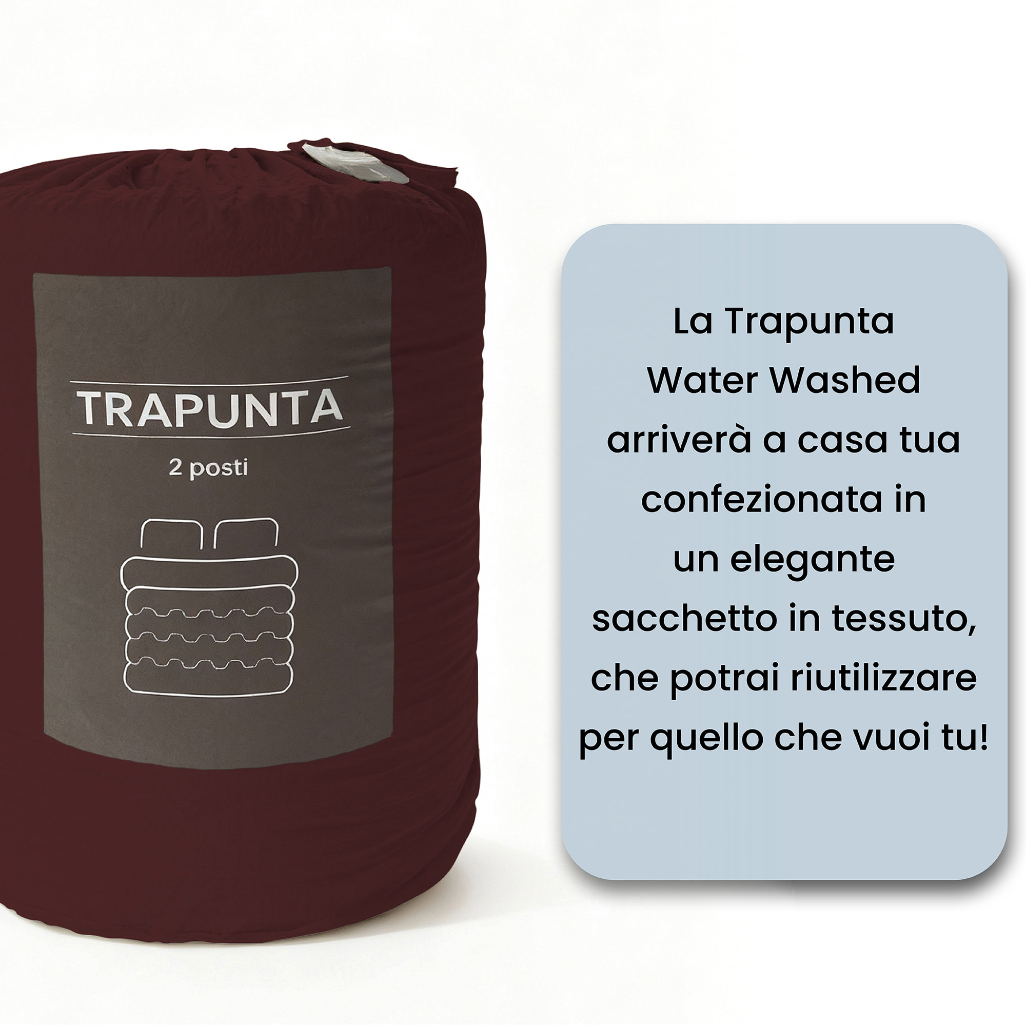 TRAPUNTA INVERNALE WATERWASHED MATRIMONIALE Made in Italy