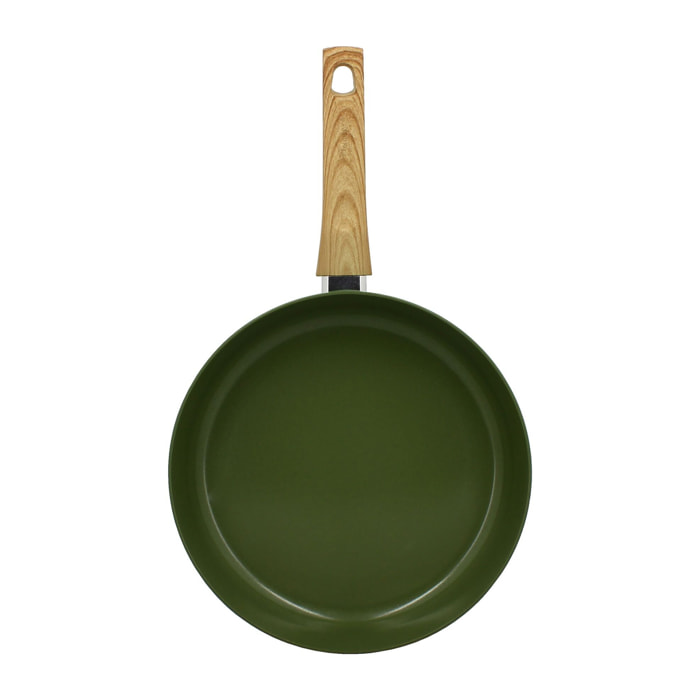 Poêle 28cm avec revêtement céramique vert - tous feux COLORAMA