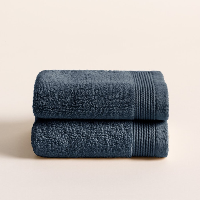 Set 2 Toallas Harmony Denim - Zero Twist - 600 Gramos