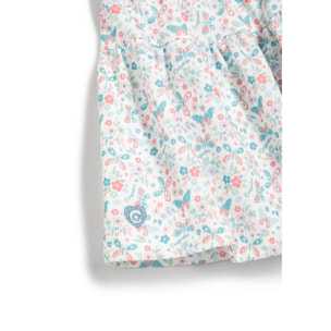 Falda de Niña con Diseño de Mariposas en Blanco