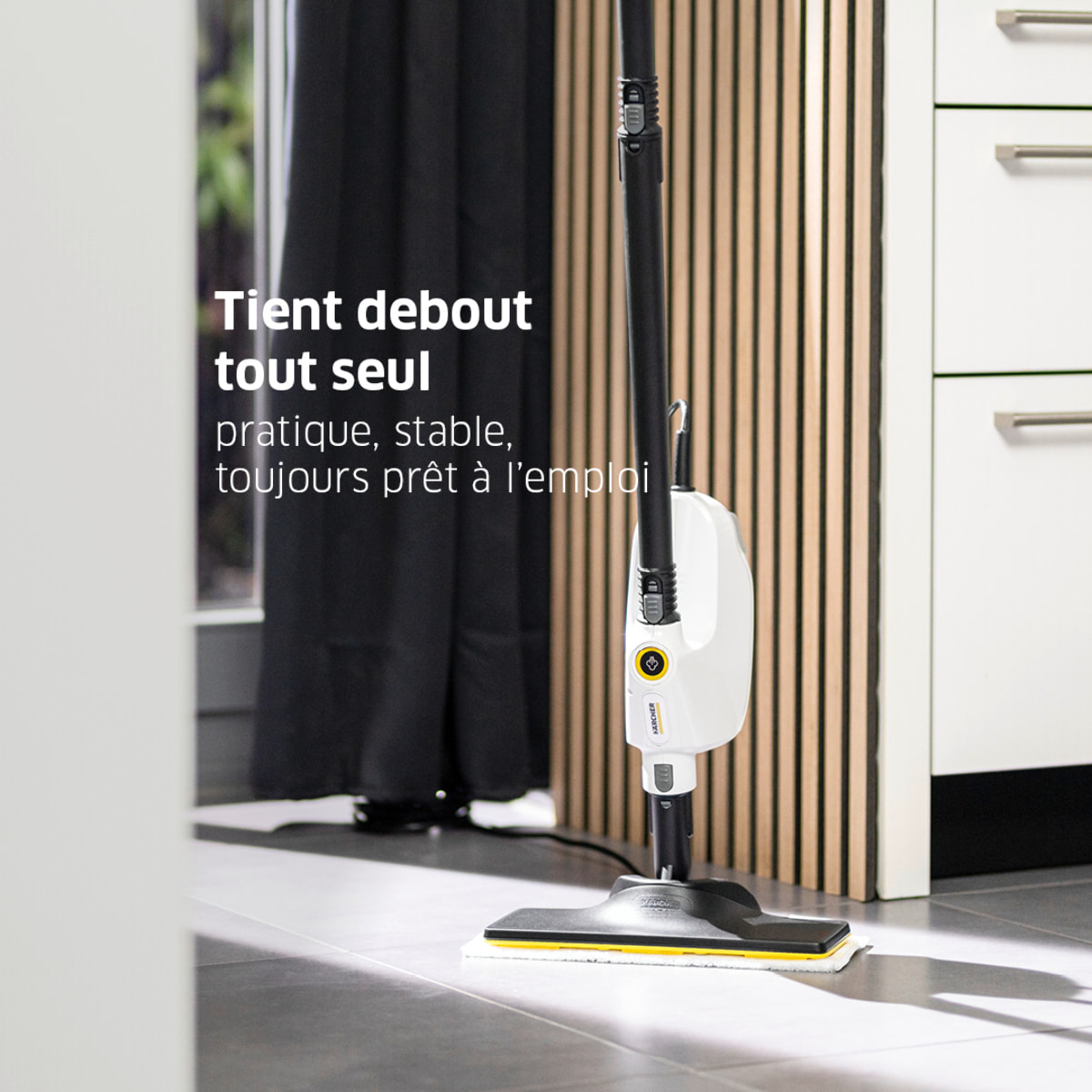 Balai vapeur Karcher SC1 Multi & Up Textile Edition - Puissance 1200W- défroisseur à main- Accessoires inclus- multifonctions