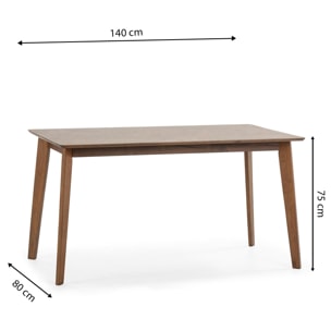 Mesa de comerdor Pomago 140x80 cm, madera maciza