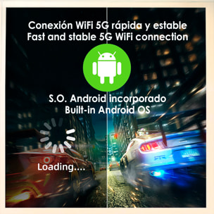 Proyector LCD Wifi 5G IMAX, Android 7, soporta 4k. 120 ANSI Lumens. Duplicación de pantalla.